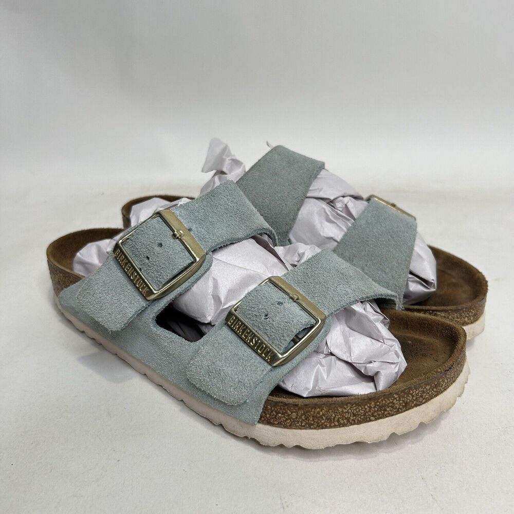 Birkenstock Arizona Soft Footbed Suede Sandals “Light Blue” 2024